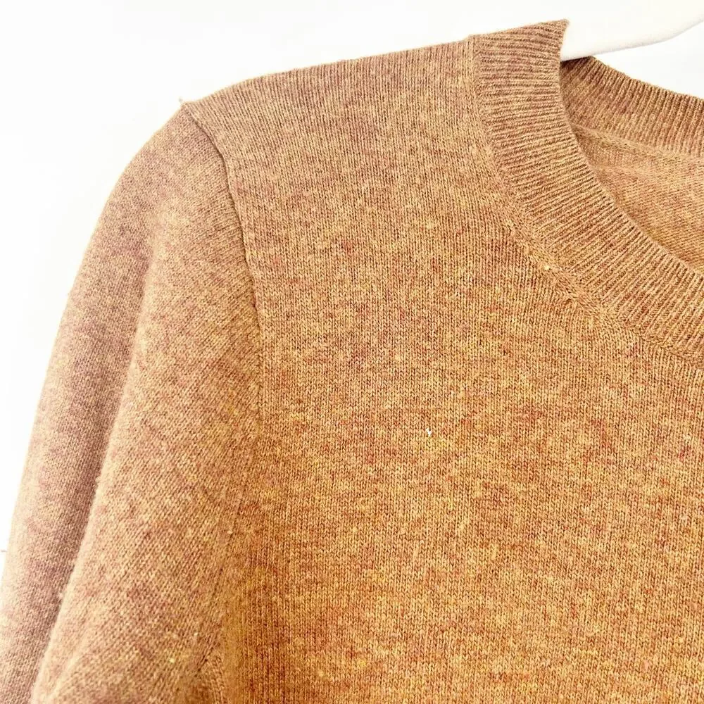 J. Crew‎ Womens Fall Knit Merino Wool Blend Tunic Sweater Size XS Heather Camel